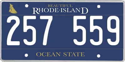 RI license plate 257559