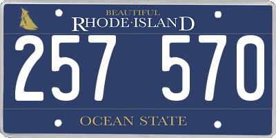 RI license plate 257570