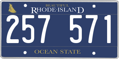 RI license plate 257571