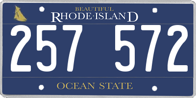 RI license plate 257572