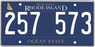 RI license plate 257573