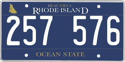 RI license plate 257576