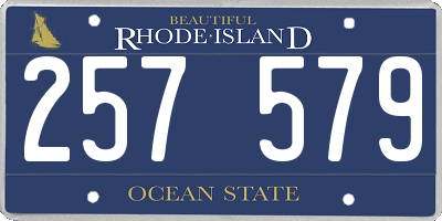 RI license plate 257579