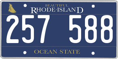 RI license plate 257588