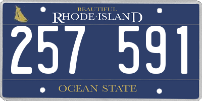 RI license plate 257591