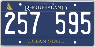 RI license plate 257595