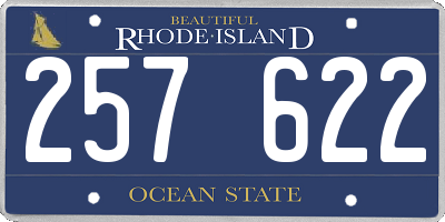 RI license plate 257622