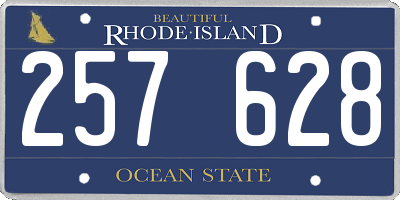 RI license plate 257628