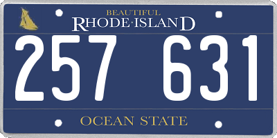 RI license plate 257631
