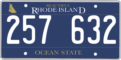 RI license plate 257632