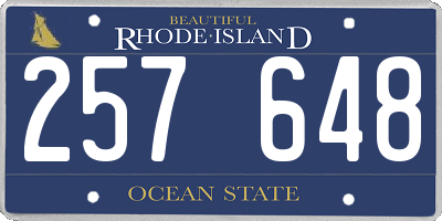 RI license plate 257648