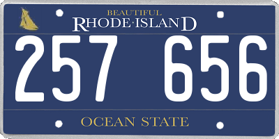 RI license plate 257656