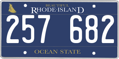 RI license plate 257682