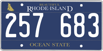 RI license plate 257683