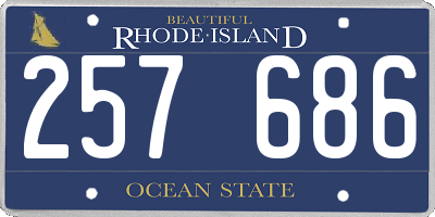 RI license plate 257686