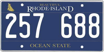 RI license plate 257688