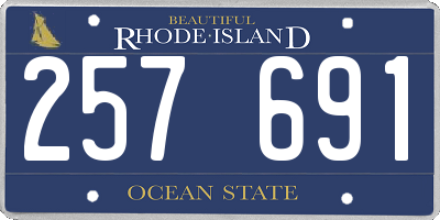 RI license plate 257691