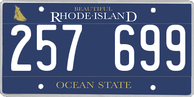 RI license plate 257699