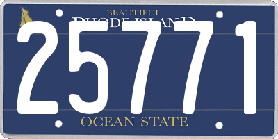 RI license plate 25771