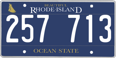 RI license plate 257713