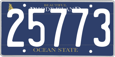 RI license plate 25773