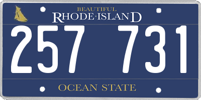 RI license plate 257731