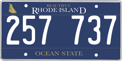 RI license plate 257737