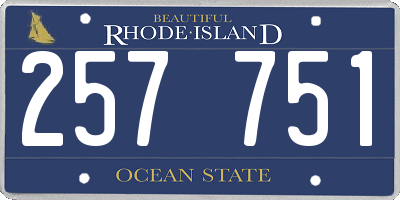RI license plate 257751