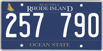 RI license plate 257790