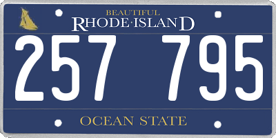 RI license plate 257795