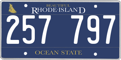 RI license plate 257797