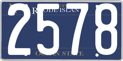 RI license plate 2578