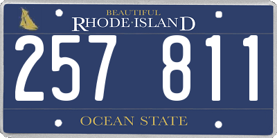 RI license plate 257811