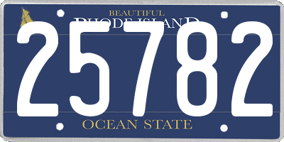 RI license plate 25782