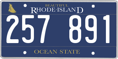 RI license plate 257891