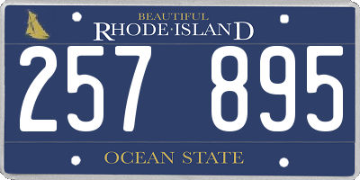 RI license plate 257895