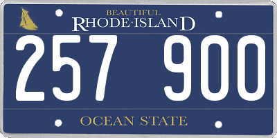 RI license plate 257900