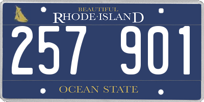 RI license plate 257901