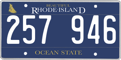 RI license plate 257946
