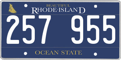 RI license plate 257955