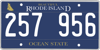 RI license plate 257956