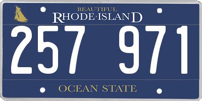RI license plate 257971