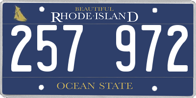 RI license plate 257972