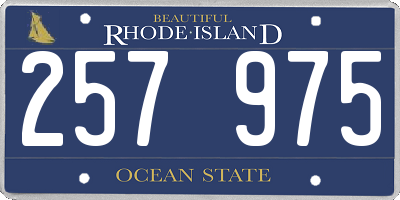 RI license plate 257975
