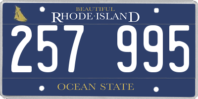 RI license plate 257995
