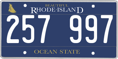 RI license plate 257997