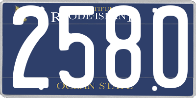 RI license plate 2580