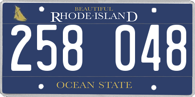 RI license plate 258048