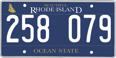 RI license plate 258079