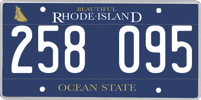RI license plate 258095